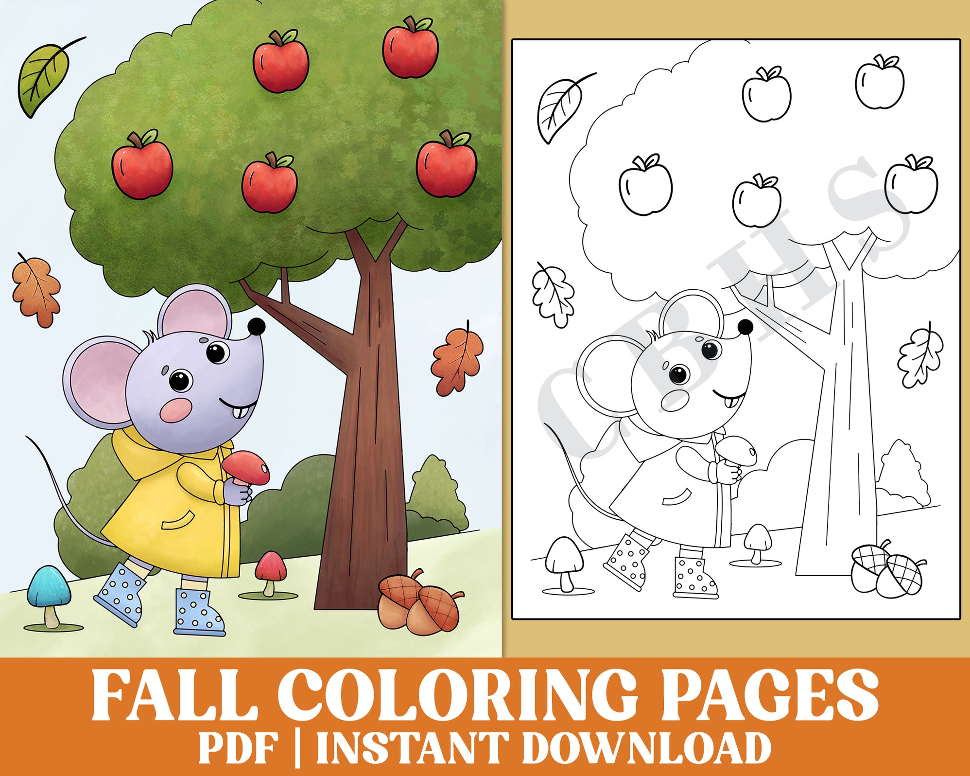 Printable Fall Coloring Pages V1
