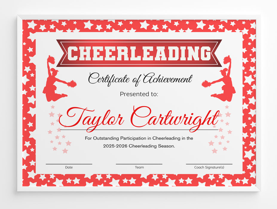 Customizable Cheerleader Certificate and Award — Posh Park customizable-cheerleader-certificate-and-award-posh-park