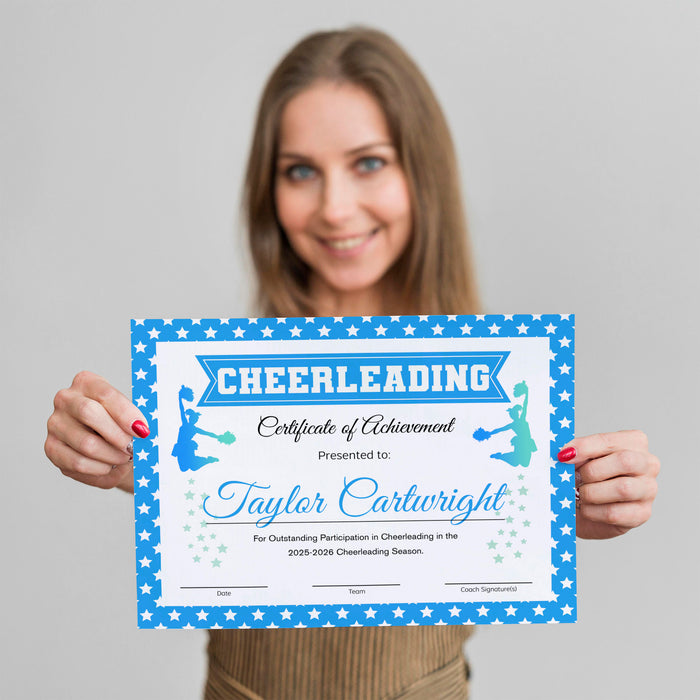 DIY Editable Cheerleader Certificate Light Blue, Customizable Sports A — Posh Park diy-editable-cheerleader-certificate-light-blue-customizable-sports-a-posh-park