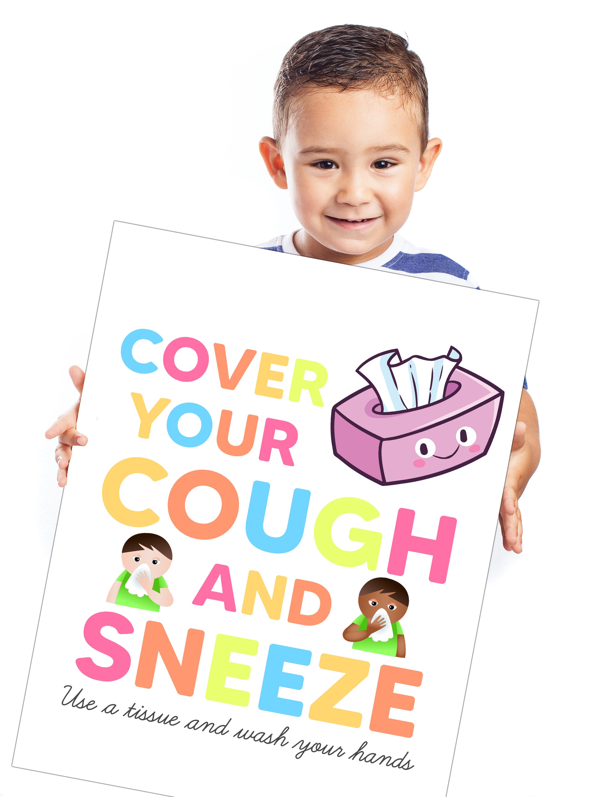 Printable PDF Cover Your Mouth Cough and Sneeze Sign Poster, School He ...