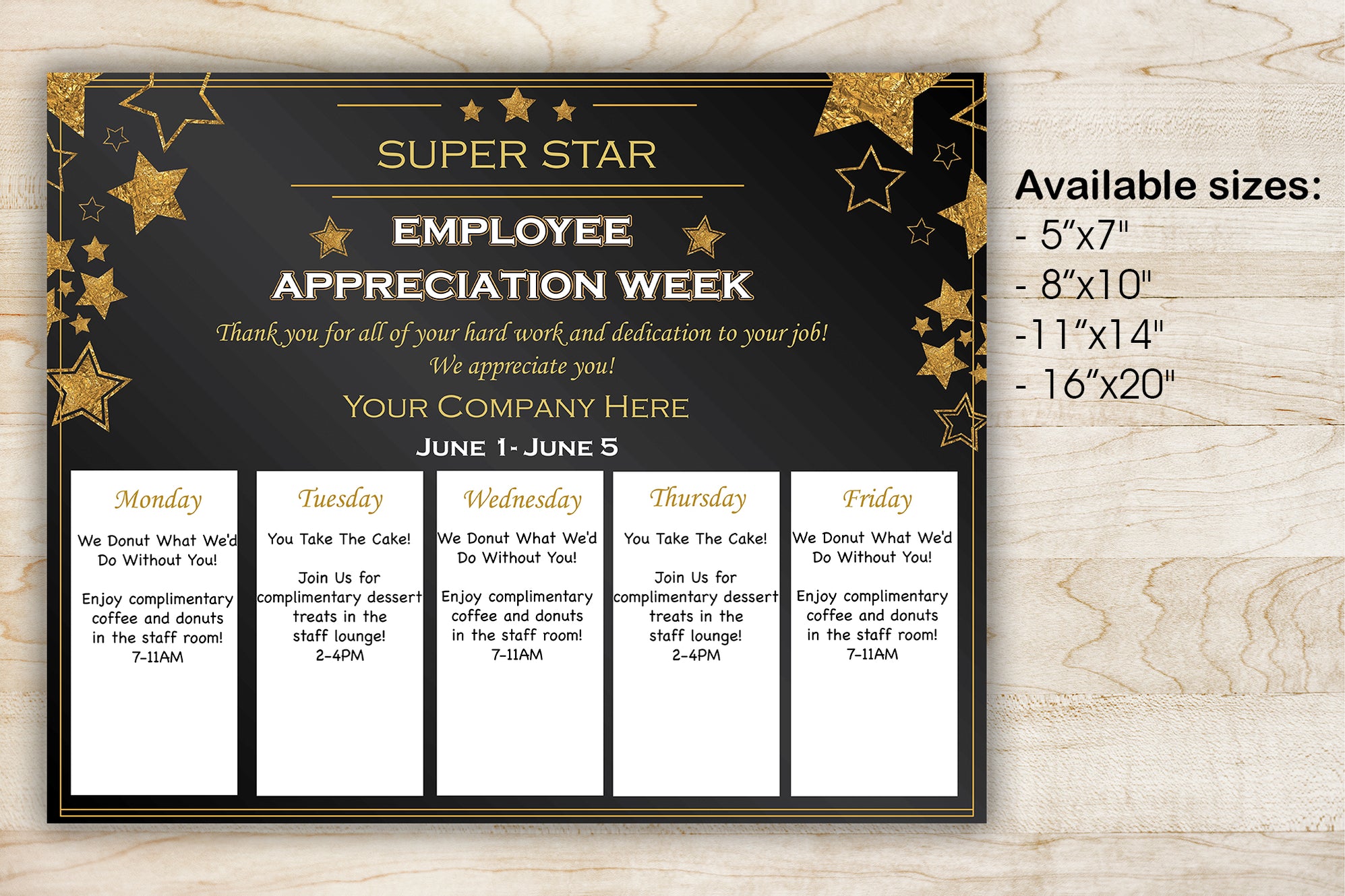Pro Apperciation Week DIY Staff Appreciation Week Template, Customizable Employee Appreciati ...