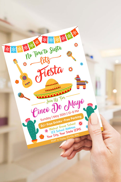 Customizable Cinco De Mayo Invitation Template | Mexican Fiesta Invite