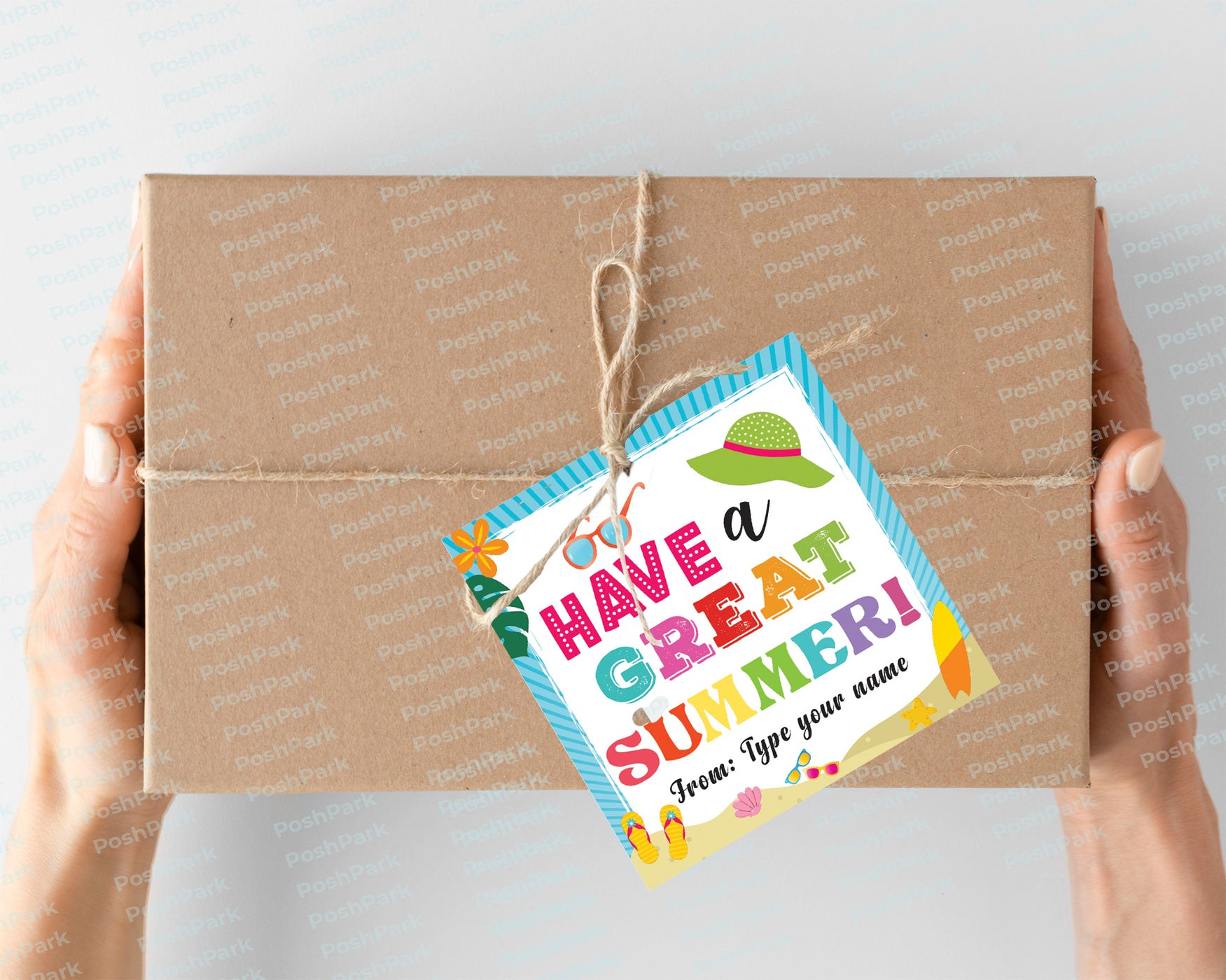 Editable Have a Great Summer Gift Tag, End of Year reat Bag Topper Wit ...