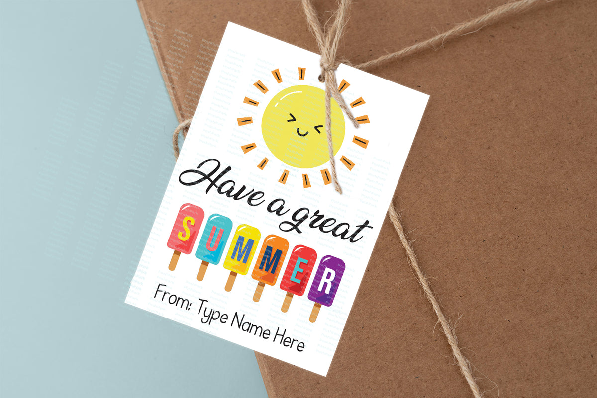 Editable Have A Great Summmer Gift Tags Version 1 editable have a great summer tag from teacher, cute summer sun
