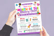DIY Month of Military Child Week of Activities Flyer Template | PTO PTA School Activities Fundraiser Flyer