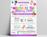 DIY Month of Military Child Week of Activities Flyer Template | PTO PTA School Activities Fundraiser Flyer