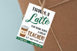 teacher appreciation, staff appreciation, appreciation party, gift tag printable, gift tag template, Thanks A Latte, gifts for teachers, editable gift tags, coffee gift tags, Teacher Tag, Thank You Teacher, Gift Tag, thank you