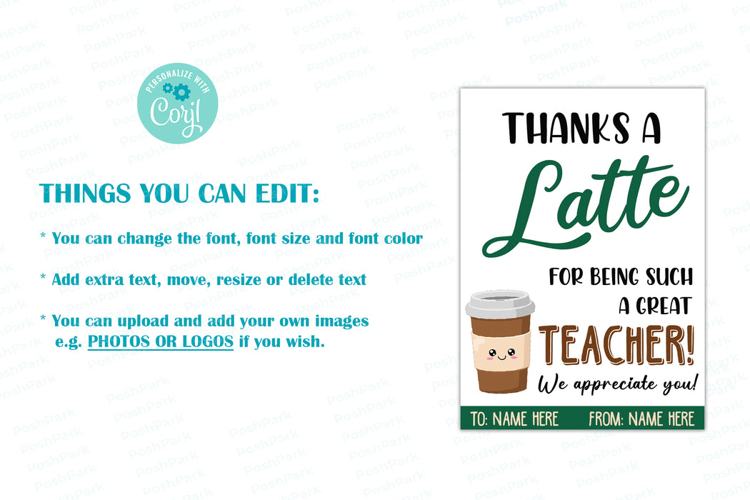 teacher appreciation, staff appreciation, appreciation party, gift tag printable, gift tag template, Thanks A Latte, gifts for teachers, editable gift tags, coffee gift tags, Teacher Tag, Thank You Teacher, Gift Tag, thank you