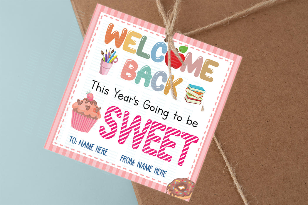 Editable Boho First Day of School Gift Tag, This Year's Going to