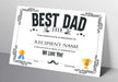 Customizable Best Dad Ever Certificate Award Template