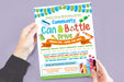 DIY Customizable Can and Bottle Drive Flyer | Recycling Fundraiser Template
