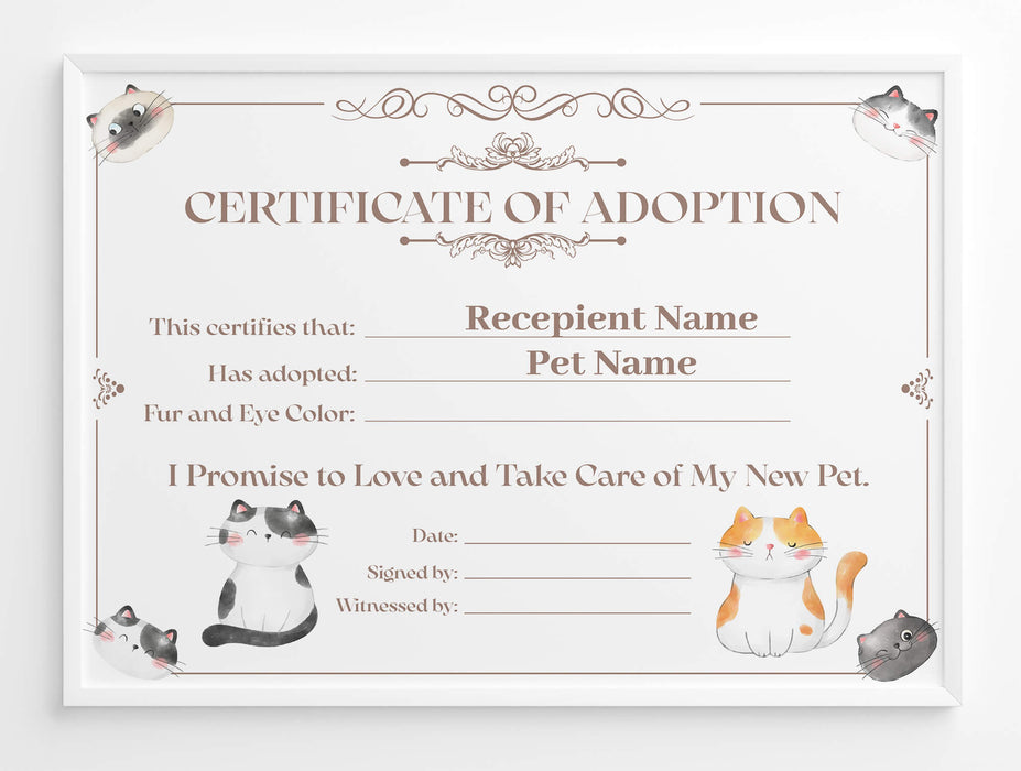 DIY Adoption Certificate for Cats Template - Posh Park diy-adoption-certificate-for-cats-template-posh-park
