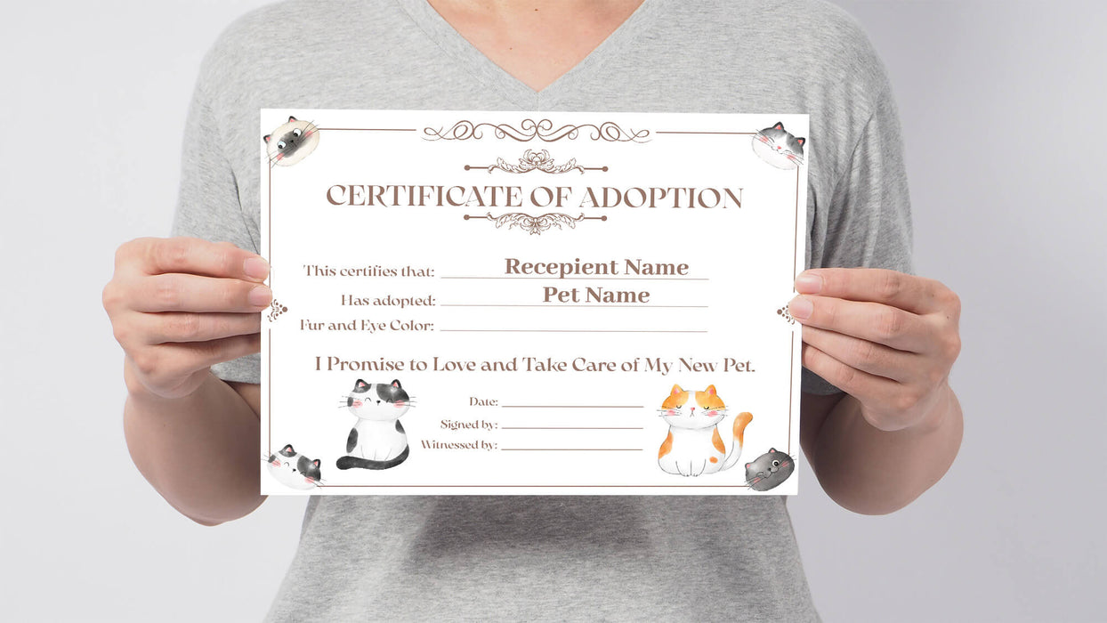 diy-adoption-certificate-for-cats-template-posh-park for Cat Adoption Certificate Free Printable DIY Adoption Certificate for Cats Template - Posh Park for Cat Adoption Certificate Free Printable