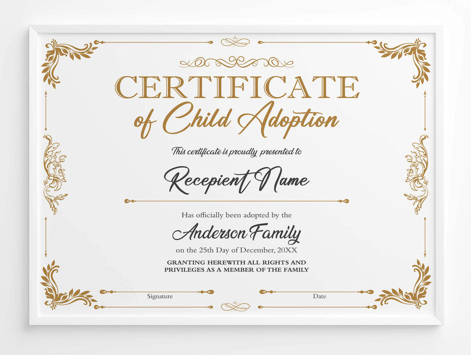 customizable-certificate-of-child-adoption-template-gift-certificate-for-step-mother-posh-park for Blank Adoption Certificate Free Printable Customizable Certificate of Child Adoption Template | Gift Certificate for Step Mother - Posh Park for Blank Adoption Certificate Free Printable