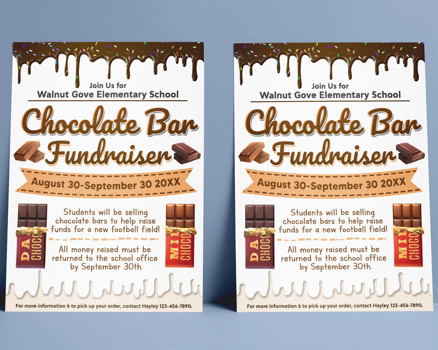 Customizable Chocolate Bar Fundraiser Flyer Template
