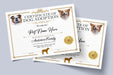 Customizable Certificate of Adoption for Dogs Template