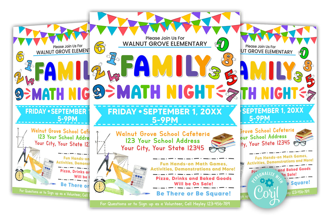 Mathematic Invitation Editable Math Invitation How To Use Meet The Teacher Templates