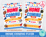 Customizable Home Coming Flyer | Football theme Fundraiser Invite Template
