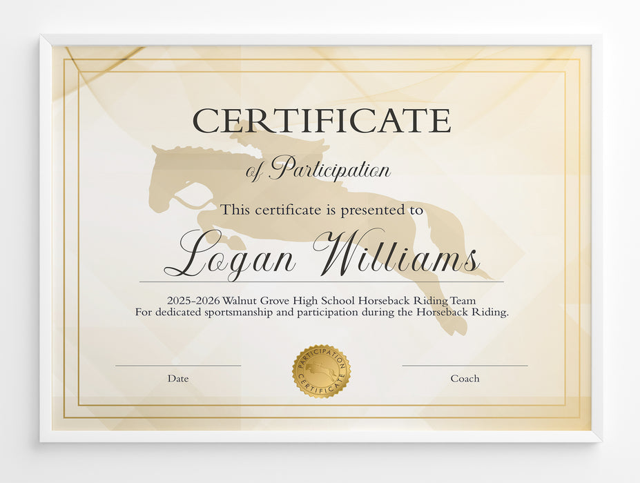DIY Horseback Riding Sport Award Certificate Template | Sport Participation Certificate - PoshPark — Posh Park diy-horseback-riding-sport-award-certificate-template-sport-participation-certificate-poshpark-posh-park