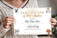 DIY Customizable Pet Adoption Certificate Template
