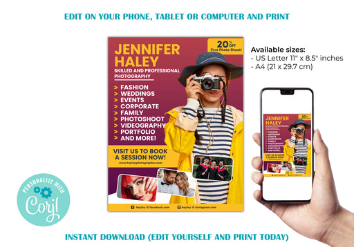 Customizable Photography Flyer Template