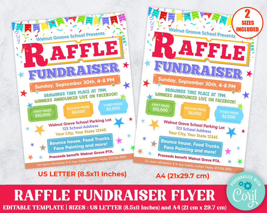 Raffle Prize Poster Template