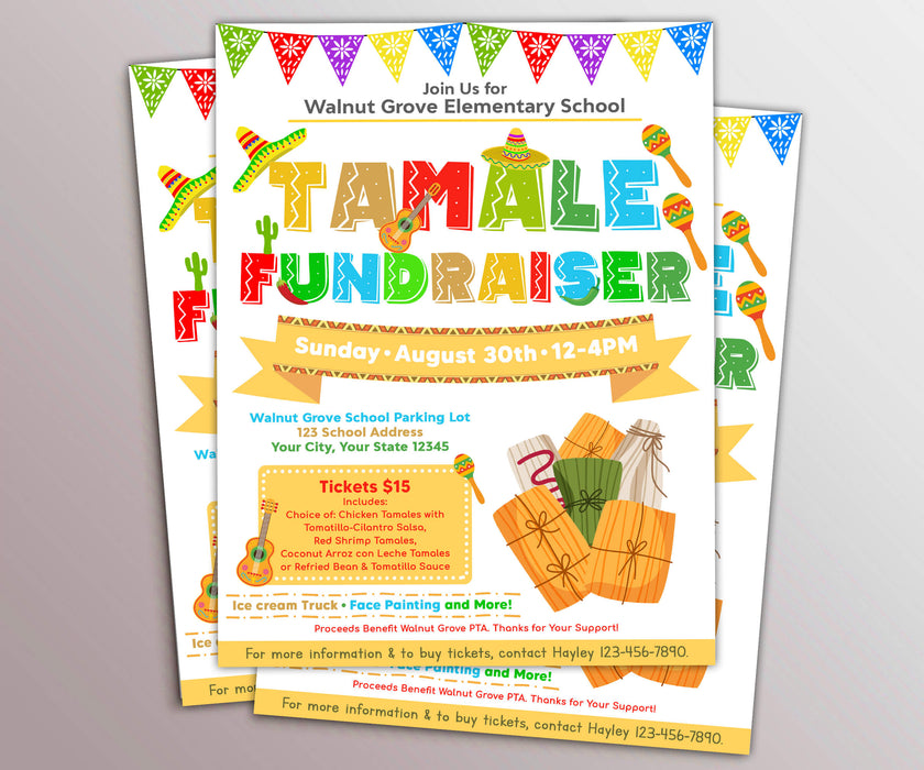  Editable Tamale Fundraiser Event Flyer Template