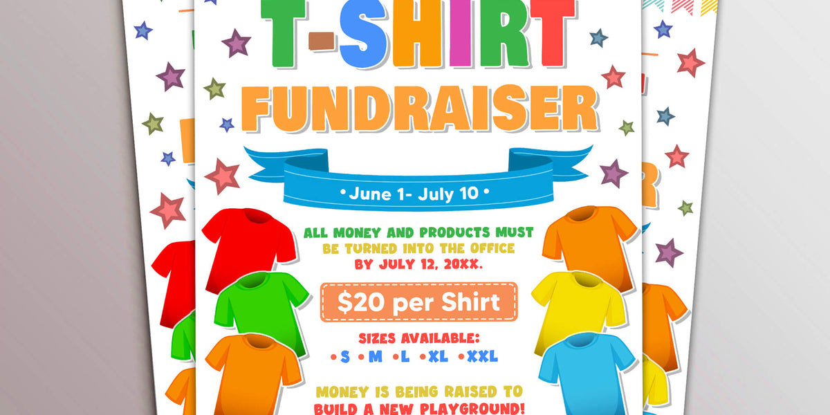 T-shirt Fundraiser Flyer Printable PTO PTA Sale Clothing 
