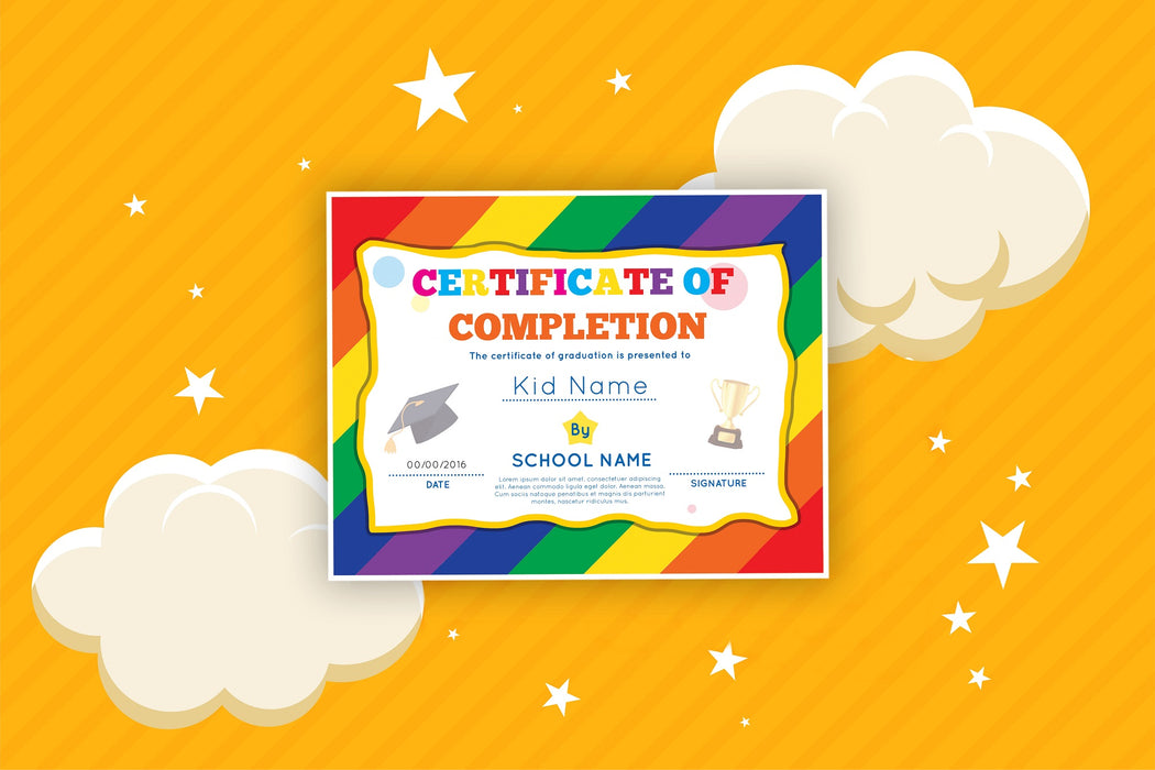FREE Editable Certificate of Completion for Elementary