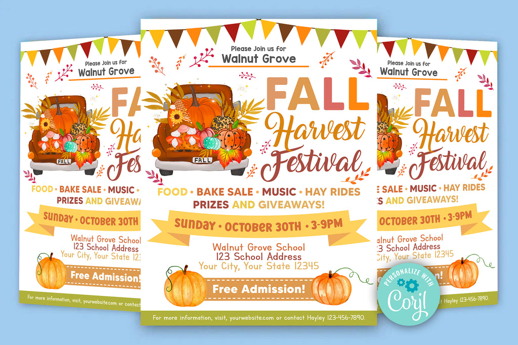 fall-harvest-festival-flyer-editable-fall-harvest-invite-flyer-fall-posh-park for Free Printable Fall Festival Flyer Templates Fall Harvest Festival Flyer, Editable Fall Harvest Invite Flyer, Fall — Posh Park for Free Printable Fall Festival Flyer Templates
