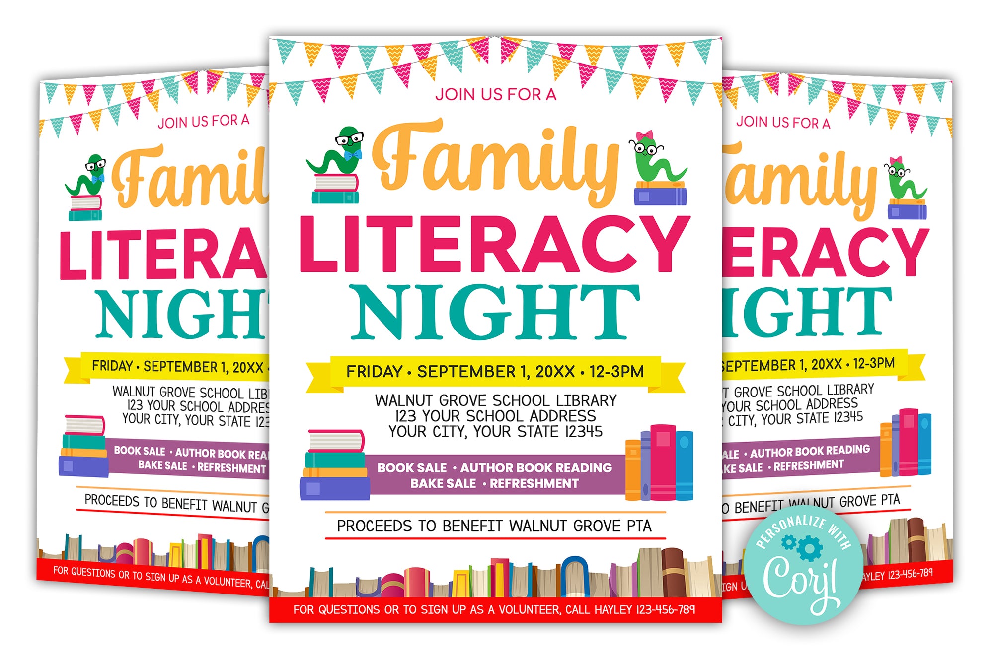 Literacy Event Examples DIY Editable Family Literacy Night Flyer Template — Posh Park