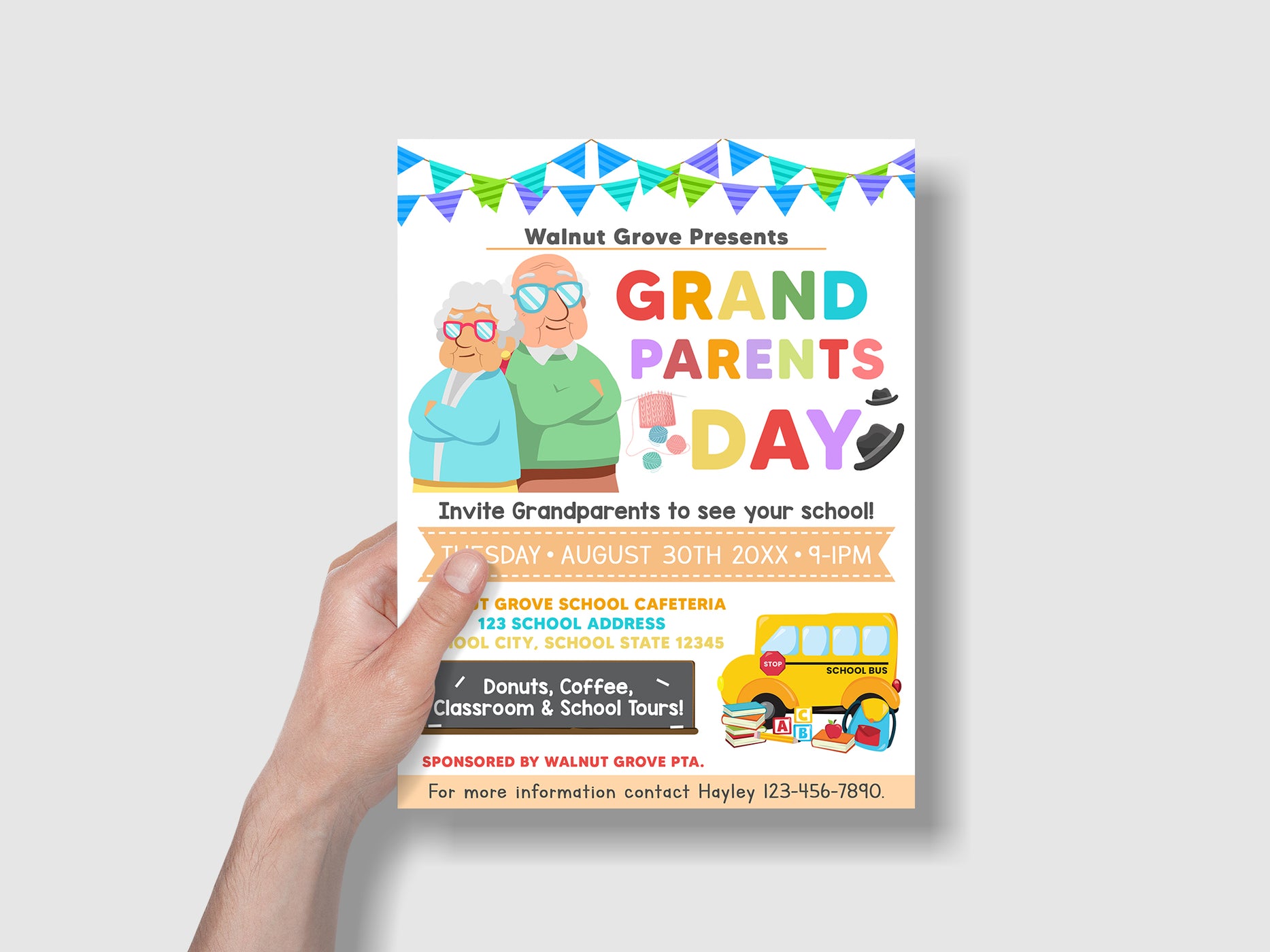 Grandparents Day Invite Template DIY Family School Printable Invite Grandparents Day Invite Template DIY Family School Printable Invite
