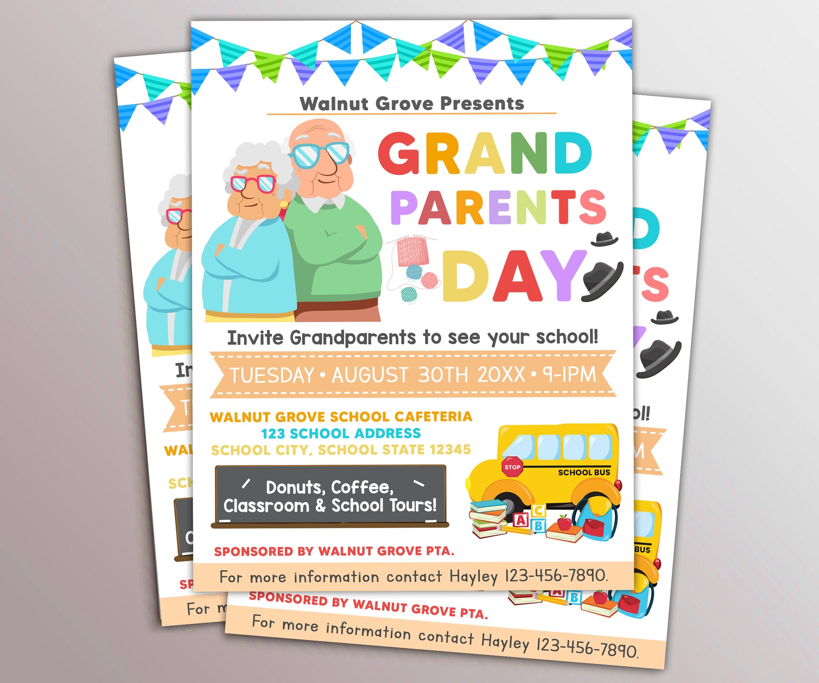 Grandparents Day Invite Template DIY Family School Printable Invite Grandparents Day Invite Template DIY Family School Printable Invite