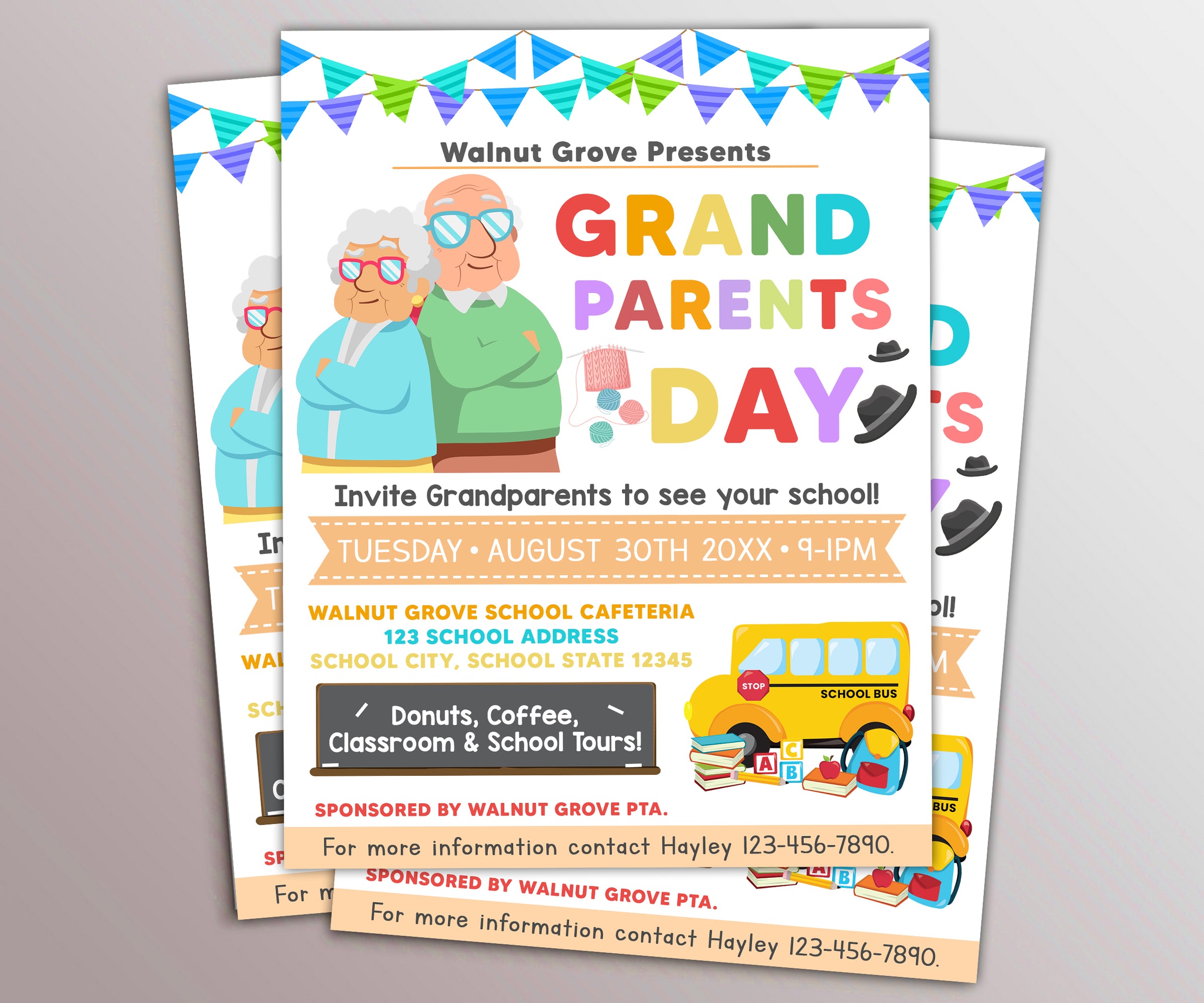 Grandparents Day Invite Template DIY Family School Printable Invite Grandparents Day Invite Template DIY Family School Printable Invite