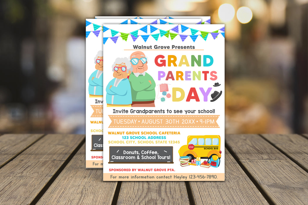 Grandparents Day Invite Template DIY Family School Printable Invite Grandparents Day Invite Template DIY Family School Printable Invite