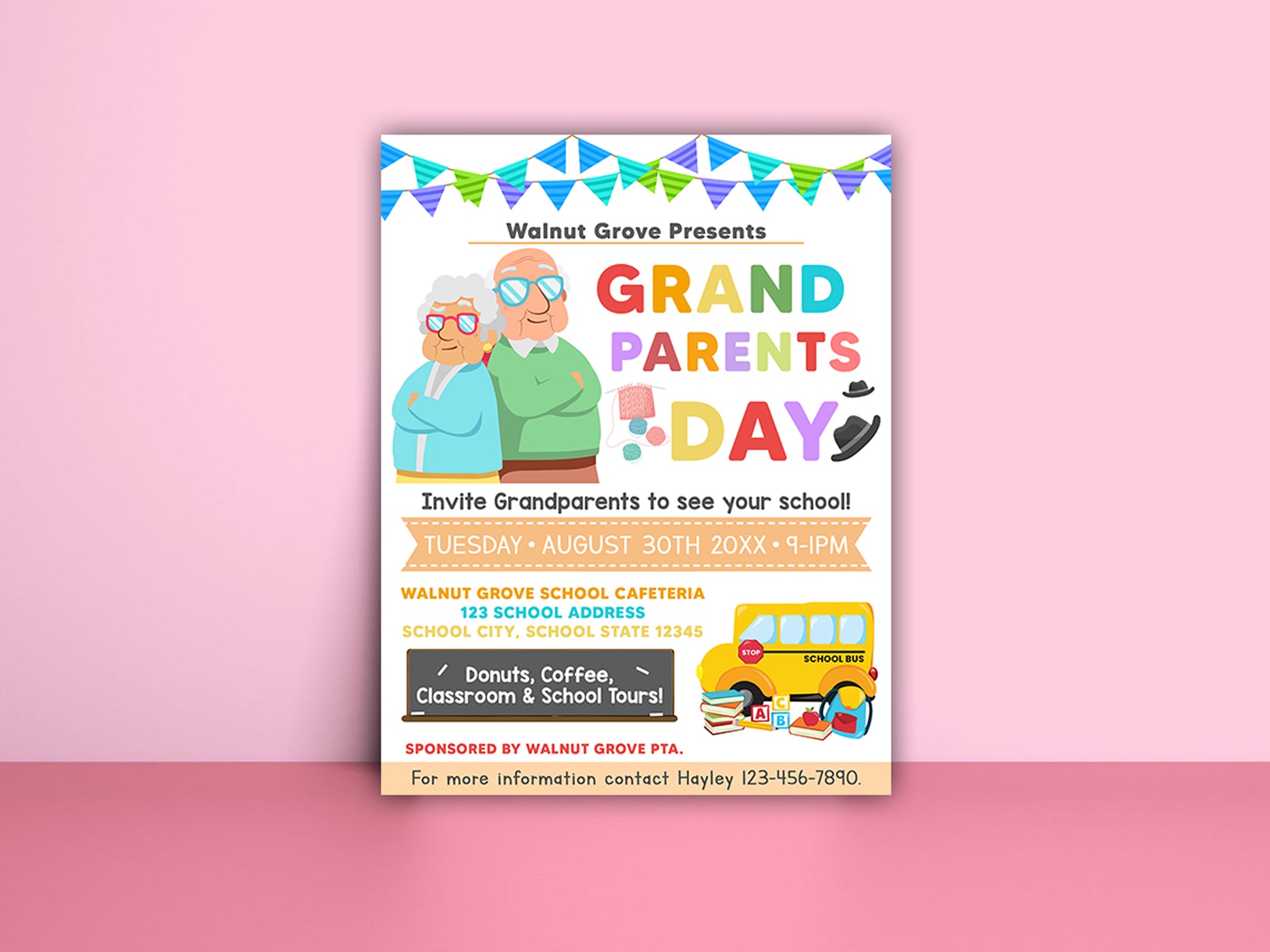 Grandparents Day Invite Template DIY Family School Printable Invite Grandparents Day Invite Template DIY Family School Printable Invite