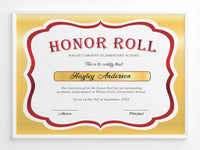 DIY Editable Honor Roll Award Certificate Set of 4 Bundle, Custom Stud ...