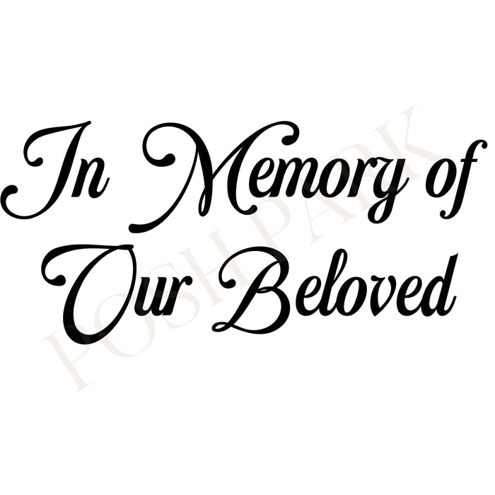 Set of 4 In Memory of Our Beloved Funeral Program Header | Transparent ...