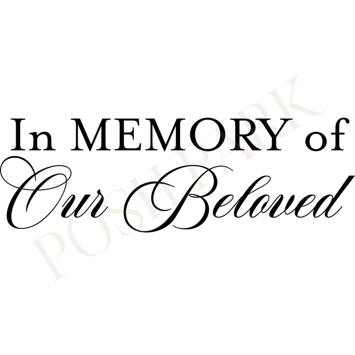 Set of 4 In Memory of Our Beloved Funeral Program Header | Transparent ...