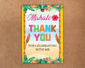 Printable Luau Thank you for Celebrating with Me Tag | Hawaiian Tropical Party Favor Tag