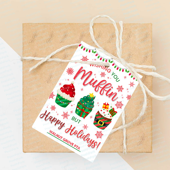 Christmas_Muffin  cute christmas tag  custom_gift_tag  happy_holidays  christmas_printable  christmas_gift  Holiday_gift_tags  Homemade_gift_tags  christmas_coworker  secret_santa_gift  teacher_gift _tag  party_favors  christmas_gift_tag
