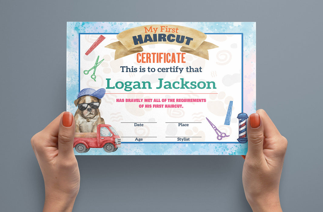 diy-first-haircut-certificate-editable-boy-first-hair-cut-keepsake-p-posh-park for Free Printable First Haircut Certificate DIY First Haircut Certificate, Editable Boy First Hair Cut Keepsake, P — Posh Park for Free Printable First Haircut Certificate