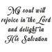 Sets of 4 My Soul Will Rejoice In The Lord And Delight In His Salvation Funeral Program Word Art Titles | Transparent Pre-made Funeral Header