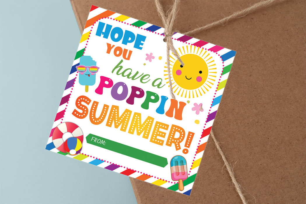 teacher gift tags, gift tag template, appreciation tag, gift tag, Summer gift tag,  Popcorn gift tag, End of School Year, hope you have a, poppin summer tag, sun gift tags, summer gift, teacher gifts, have a g