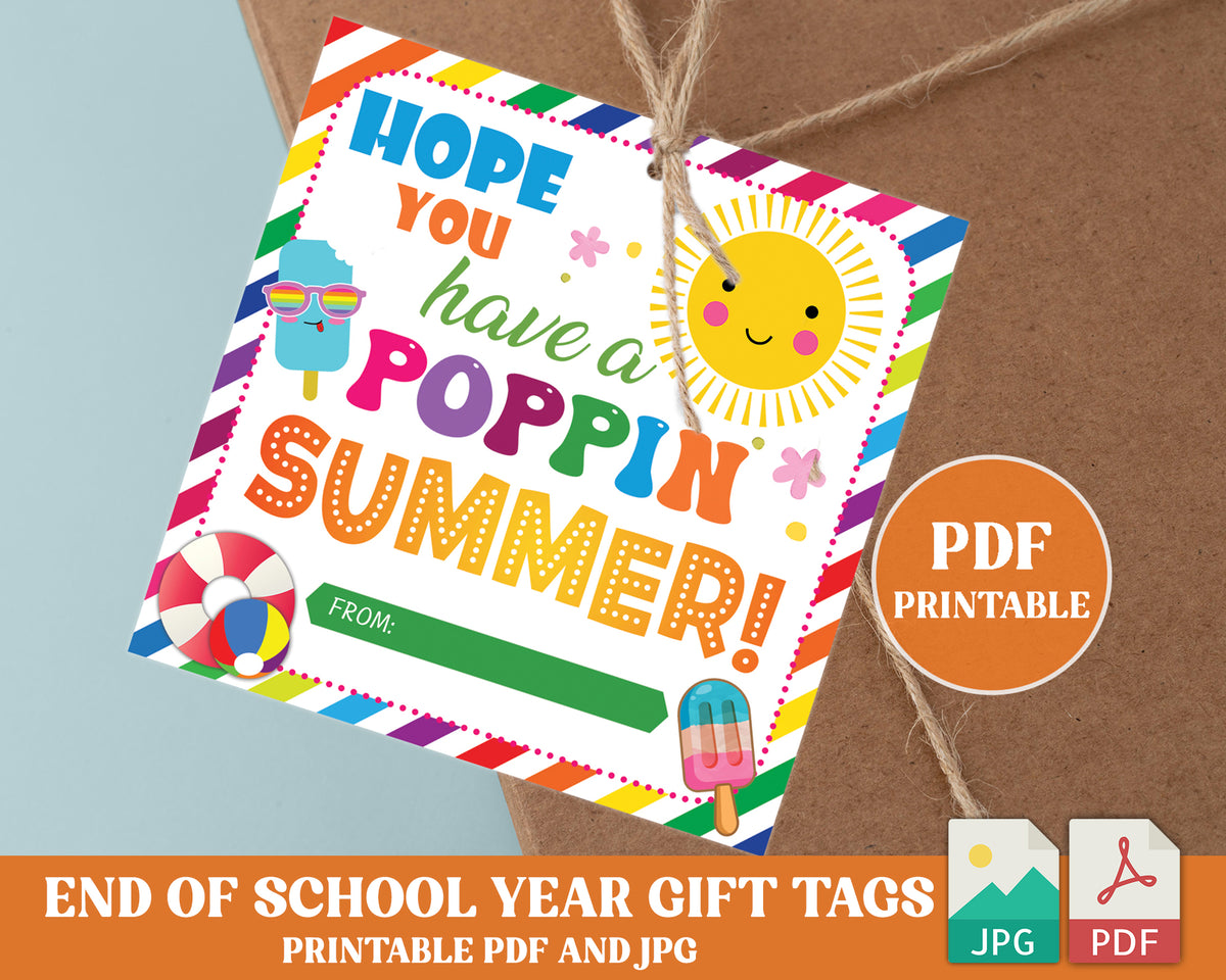 PDF Hope you have a Poppin Summer Tag, Printable Have a Great Summer T ...