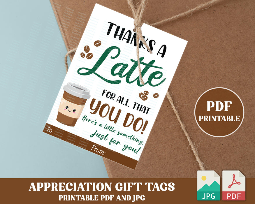 pdf-thanks-a-latte-printable-gift-tag-appreciation-coffee-gift-tag-i-posh-park for Free Printable Employee Appreciation Tags PDF Thanks a Latte Printable Gift Tag, Appreciation Coffee Gift Tag, I — Posh Park for Free Printable Employee Appreciation Tags