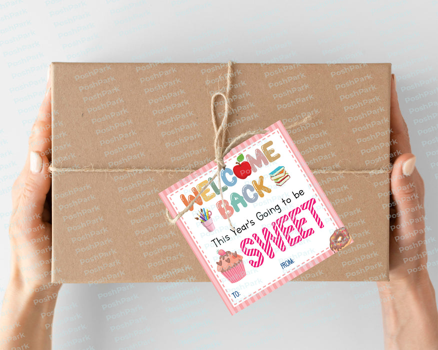 teacher gift tag, teacher tags, welcome back tag, student gift tags, first day of school gift tag, back to school tags, for students, for teachers, welcome back to teacher gift tags, printable tags, welcome printable