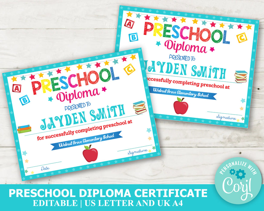 free printable preschool graduation borders