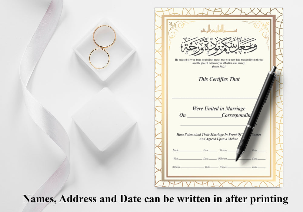Printable Nikkah Certificate, Islamic Marriage Certificate, PDF Gold S — Posh Park printable-nikkah-certificate-islamic-marriage-certificate-pdf-gold-s-posh-park