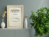 Printable Nikkah Certificate,  Islamic Marriage Certificate, PDF Gold Swirl Printable Nikah Template